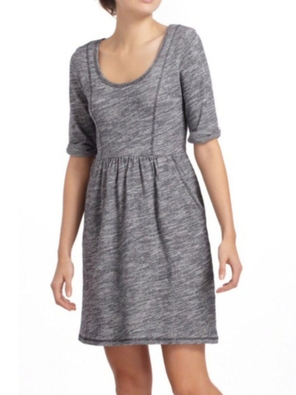 Anthropologie Saturday Sunday Desna Knit Dress Heathered Grey Size Medium